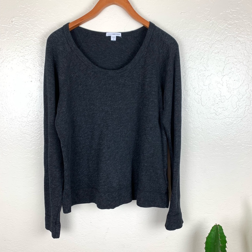 James Perse Raglan Sleeve Pullover Sweatshirt 3 - image 1